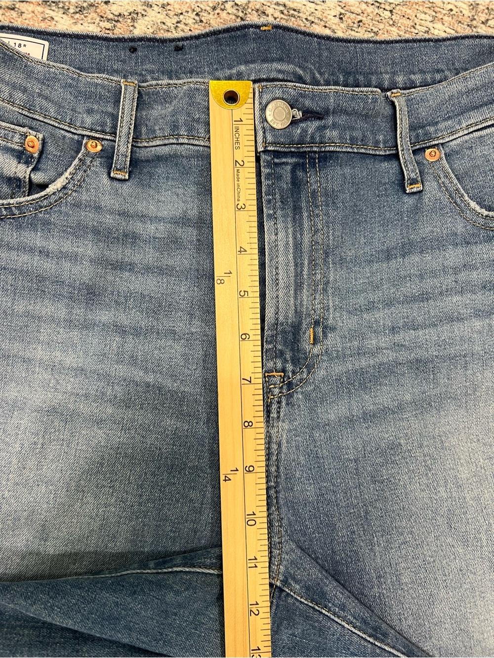 GAP Vintage Slim Jeans Women’s 18 Mid Rise Split Hem Ankle Light Wash Denim - Picture 10 of 14